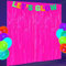 Forniture per feste che si illuminano al buio, 2 pezzi, fucsia, tende a frange metallizzate per feste come grande ingresso per decorazioni per feste al neon, 1 x 2 m