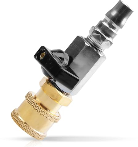 Valvola a sfera per aria compressa: WANDGU Raccordo rapido 1/4 di pollice, valvola di riempimento con corpo in acciaio inossidabile per utensili pneumatici e garage automobilistico