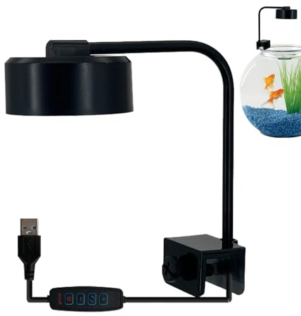 Générique Lampe d'Éclairage LED pour Aquarium | Lampe pour Petit Aquarium à Poissons,Étanche Multifonction avec 3 Modes pour Aquariums d'Eau Douce et d'Eau de Mer