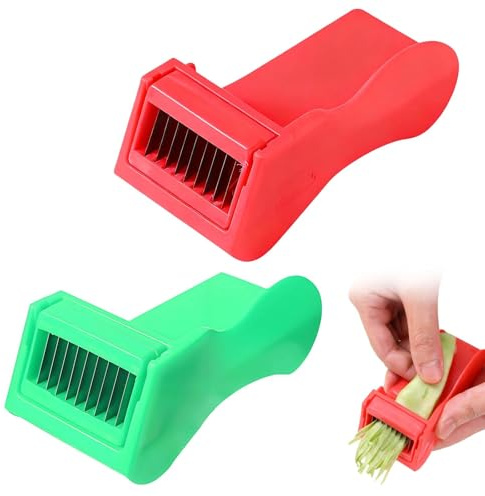 2 Pcs Runner Bean Slicer, Multi-Functional Beans Shredder & Stringer, Stainless Steel Blade, Kitchen Slicer Tool Gadget for Vegetable for Runner Wide Vegetables