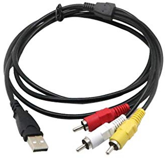 Cable USB A a 3RCA, 1,5 m/5 ft USB macho a 3 RCA macho Splitter Audio Video AV Composite Adaptador Cable para televisores y PC compatibles USBDurabilidad