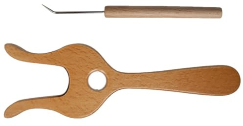 Horquilla De Tejer En Madera Herramientas para Manualidades Ganchillo
