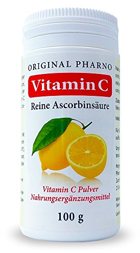 Vitamin C - Reine Ascorbinsäure - Apotheken Qualität 1 x 100 g | 1 Dose [Original-Pharno]