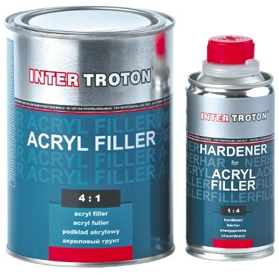 Troton Inter 2K Acryl Füller Grundierung Primer HS 4:1 0,8L Grau + Härter 0,2L