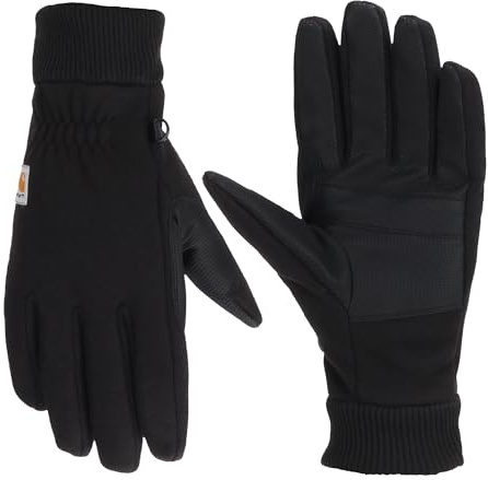 Carhartt Herren C Arbeitshandschuh Wind Fighter Thermal-Lined Fleece Touch-Sensitive Knit Cuff Glove, Black, S