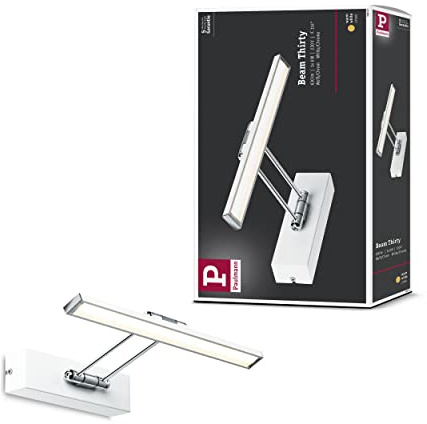 Paulmann 99891 Luminaria para cuadros LED Galeria incl. 1x5 W, iluminación de cuadros, blanco, cromo, lámpara para cuadros, metal, 2700 K