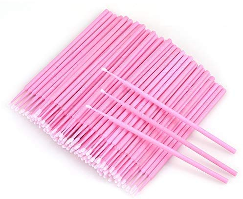 G2PLUS 200 Stück Einweg Microbürsten Wimpernbuerste für Wimpernverlängerung