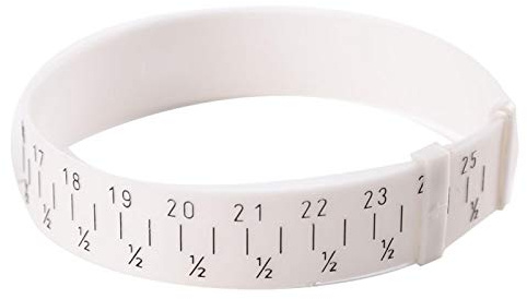 Pulsera de plastico, Calibre Sizer Muñeca Medidores de anillos, con Tamaños Claramente Marcados Joyería Medida Herramienta
