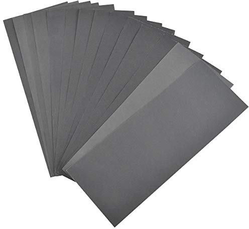 Papel de Lija para Madera Papel de Lija para Metal Papel de Lija para Pared Papel Abrasivo Húmedo y Seco de Lijas para Pulido Coche, Muebles, Artesanias, Jade-Grit de 400/600/800/1000/1200/1500/2000