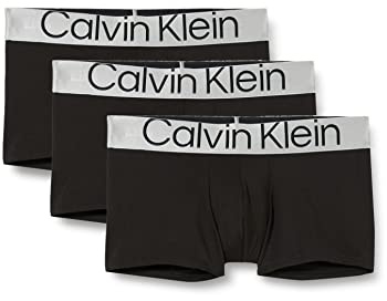 Calvin Klein Boxers Taille Basse Lot de 3 Homme avec Stretch, Noir (Black), XS
