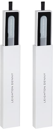 LEIGHTON DENNY Nagelfeilen, Kristall, 195 mm, mit Etui, 2 Stück