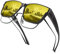 URUMQI Anti Glare Night Driving Glasses Fit Over Glasses for Men Women,Polarised Nighttime Vision Headlight TAC Yellow Lens