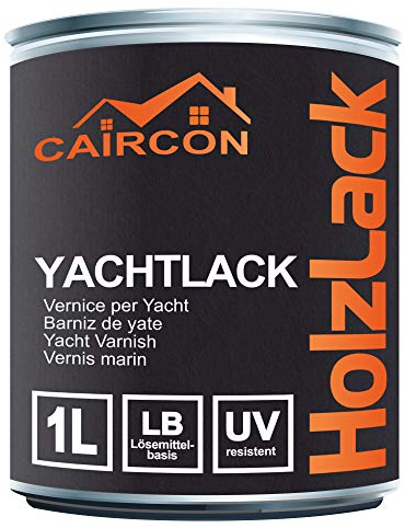 Yachtlack Schwarz Glänzend Bootslack Holzlack Bootsfarbe für Holz und Metall - 750ml
