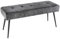Riess Ambiente Design Sitzbank Boutique 100cm dunkelgrau Cord Schwarze Metallbeine, Polsterbank in modernen Stil, Flurmöbel, Esszimmerbank