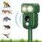HONGXIAN Répulsif Automatique pour Chats et Chiens,Répulsif à ultrasons pour Les Pigeons,Répulsif pour Chats,Ultrason Sonore avec LED Lampe,Répulsif Solaire à ultrasons pour Chats avec capteurs