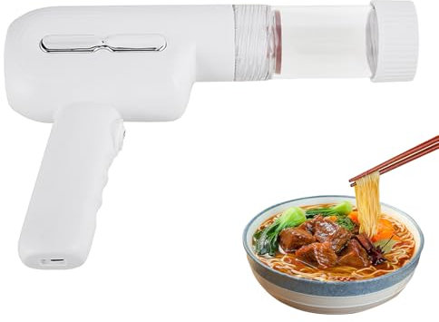 Machine à pâtes électriques, machine à nouilles de cuisine avec moules façonnage, pistolet à pâtes électrique 6 en 1, machine de fabrication de nouilles automatique et efficace, machine ramen white