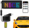 Car LED Sign - 17x7 CM Bluetooth App/Remote Control Flexible Programmable Scrolling LED Sign, USB 5V Custom Text Pattern Led Display Board Matrix Panel, Car Gadgets for Bar Party Truck