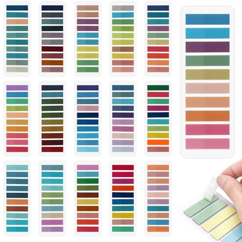 3200 Stück Haftnotizen, 16 Stile Sticky Notes, Pastell Haftmarker Index Tabs, Klebezettel Klein, Haftnotizen Pastell für Büro Schule Books Seitenmarkierung Klebemarkierung