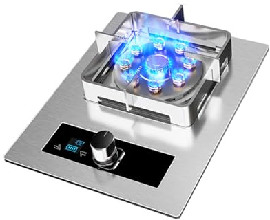 Fornello A Gas Singolo, Fornello A Gas Ad Alta Potenza A Nove Cavità Da 9,5 KW, Con Temporizzazione E Protezione Da Spegnimento Fiamma, Adatto For Soffriggere In Casa(NG)