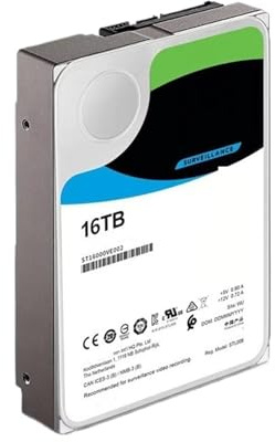 IXRPVJM 16TB ST16000VE002 3.5 Inch Internal Hard Drive SATA 6Gb/s 256MB Cache 7200rpm Hard Drive for DVR NVR Security Camera
