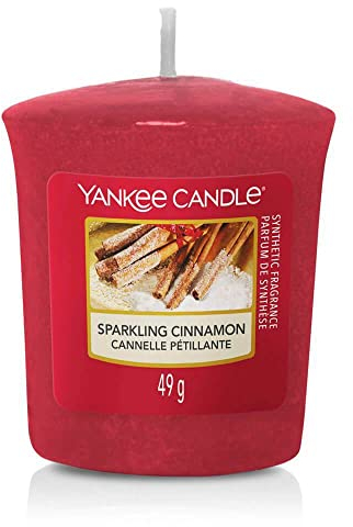 Yankee Candle Sparkling Cinnamon Sampler Scented Votive Candle, Red, 4.6 x 4.5 x 5.3 cm