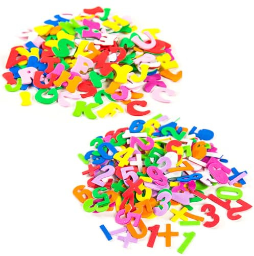 LQIOACU 260 Piezas Letras Adhesivas y Alfabéticas Pequeñas para Trabajos Creativos, Decoración, Bricolaje (Números + Letras)
