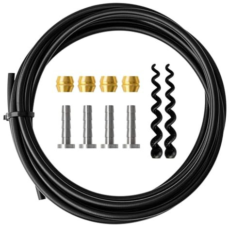 NIYATA Hydraulic Brake Hose Kit,3m Bike Disc Brake Hose Compatible with Shimano BH90,SRAM,High-Pressure Brake Line for Mountain/Road Bikes (Includes Olive Connectors Inserts)