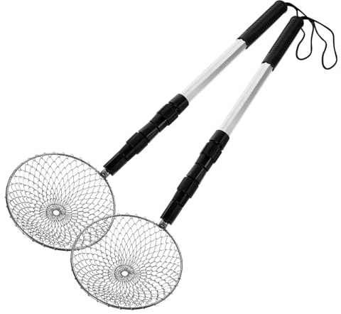 SOPOTUTU 2sets Ice Scoop Stainless Steel Beach Shell Scoop Sifter Shovel for Sand Sea Shells of Beach Shovels and Tools for Boys and Girls Adults