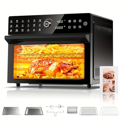30QTOversized French Door Air Fryer Toaster Oven Combination, Featuring 20 Cooking Functions And Digital Control, Compatible with 13 Pizza, Turkey (1)