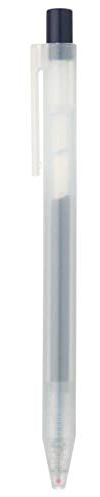 Muji Sarasara 02794200 - Bolígrafo retráctil de tinta de gel, 0,5 mm, azul oscuro (paquete de 5)