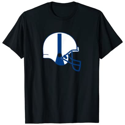 American Football Helm Team Colors - Weiß / Blau T-Shirt