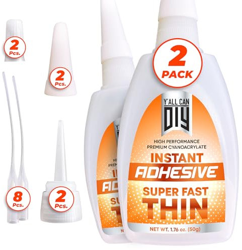 2 Packungen AC 50g - Cyanacrylat-Kleber mittel- und feinviskos 300 CPS für Holzbearbeitung - Miniaturauto-Kleber, starke Bindungen in Flugzeugmodellen