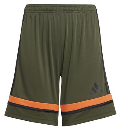 adidas Unisex – Barn SQUADRA25 SHORT KIDS, night cargo/black/semi impact orange, 11-12 Years