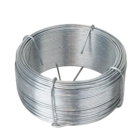 Linxor - Fil d'attache en Acier galvanisé pour Grillage ou Autre - 100 m x 1.3mm Ø - Gris