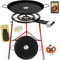 COMBOI Paellero gas butano Kit Profesional, Quemador plano 53 cm, Paelleras Esmaltadas 70 y 42 cm, Regulador,Manguera,Patas Reforzadas,Nivel,Delantal,Libro Recetas Digital(Kit Paellero Pro-E 53 cm)
