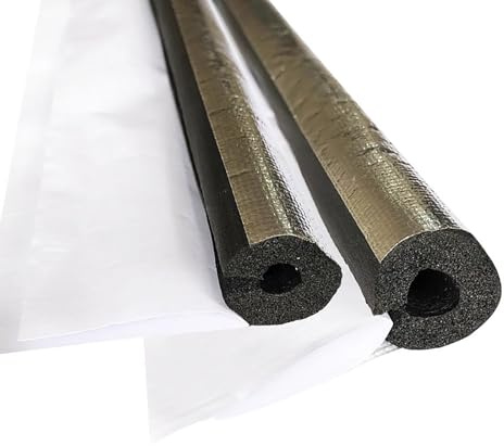 Funda de Aislamiento Anticongelante para Tuberías, Aislante tubo aire Acondicionado, tubo Espuma, Cubierta Protectora de Esponja para Tuberías de agua para Tuberías de agua al aire Libre(0.6*0.9cm)