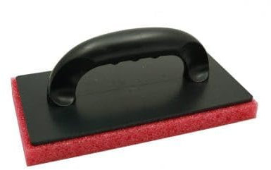 Cazzuola per fughe con galleggiante in spugna rossa, 130 mm x 270 mm, manico ergonomico in PVC per la pulizia delle piastrelle