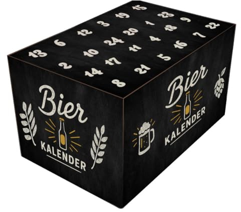 Calendario de adviento de cerveza para rellenar, 24 botellas de 0,5 l (Black Hops)
