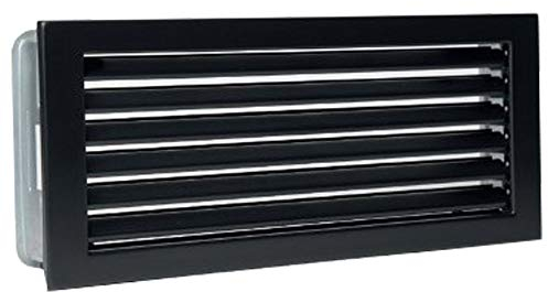 Kaltluftgitter 45x23 schwarz Lüftungsgitter Ofengitter