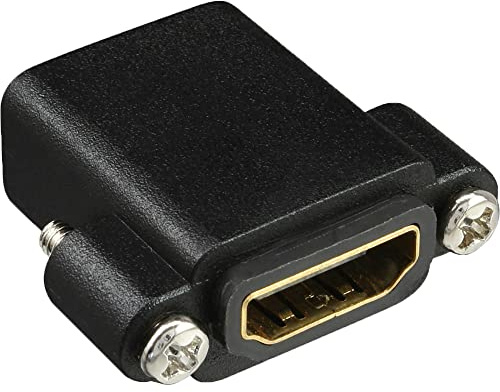 InLine 17600N - Adaptador HDMI para instalación con Rosca, HDMI A Hembra, contactos Dorados, Compatible con 4K2K