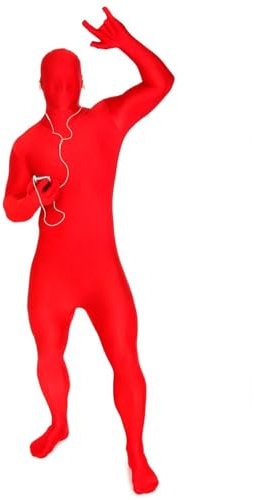 Morph Rot Zentai Suit, Zentai Rot, Ganzkörperanzug, Ganzkörperanzug Fasching Herren, Ganzkörperanzug Damen Fasching, Ganzkörper Kostüm Männer, Ganzkörperkostüm Erwachsene L