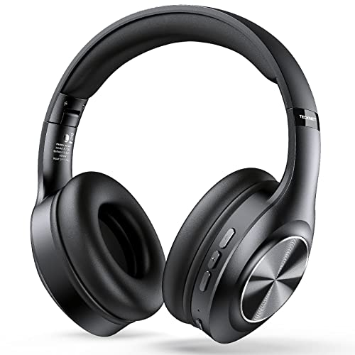 TECKNET Auriculares Inalámbricos Bluetooth Diadema, 70H De Reproducción & 6 Modos EQ, Cascos Inalámbricos Micrófono Integrado, HiFi Estéreo, Plegables para Viajes/Trabajo/Teléfono/PC