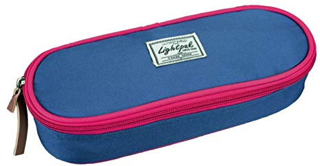 LIGHTPAK 46142 Schreibgeräteetui WILD Child, Federmappe in rot-blau, Stiftetui aus Polyester, Federmäppchen mit großem Hauptfach und 4 elastischen Bändern, Stifteetui ca. 9,5 × 23,5 × 5 cm
