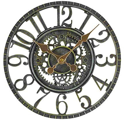 Direct Global Trading Newby Mechanical Wall Clock - Verdigris 12''