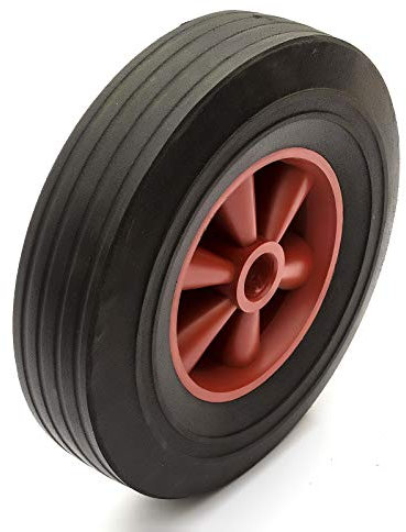 10 Inch Heavy Duty Wheel + Solid Rubber Tyre 255mm Puncture Proof 200kg Wheelbarrow Barrow Garden Cart