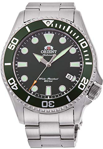 Orient Herren Analog Automatik Uhr mit Edelstahl Armband RA-AC0K02E10B