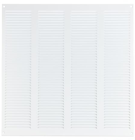 Blanco 400x400 mm Rejilla de Ventilacion con Mosquitera, Metalica