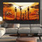 LINKGIN Home Große abstrakte afrikanische Frau Leinwand Gemälde Wandkunst Bild einzigartiges Design Poster Drucke Wand für Esszimmer Dekor 60 x 120 cm rahmenlos
