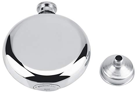 Heaveant Mini Fiaschetta Tascabile, Fiaschetta da 5 oz 150 ml in Acciaio Inox, Fiaschetta per Liquori e Alcolici Vari con Tappo - Senza BPA, 9.1 x 3 x 10.3 cm