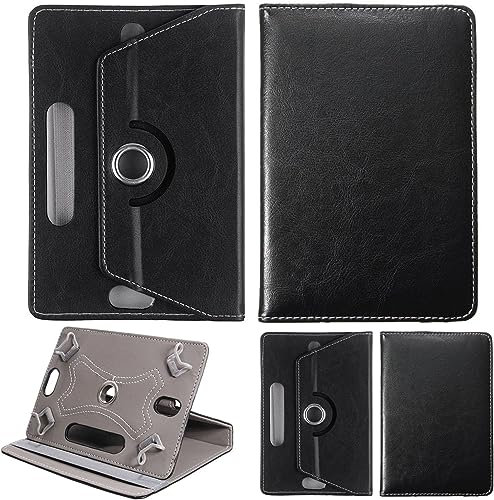 World biz 10inch Tablet Case - Universal Stand Case Folio Cover Leather 360° Rotating Case Fits for Samsung Tab A7/A8, Tab A9 plus 11,iPad 9.7/10.2,iPad 10.9, Lenovo Tab M10, Fire HD 10 (Black)